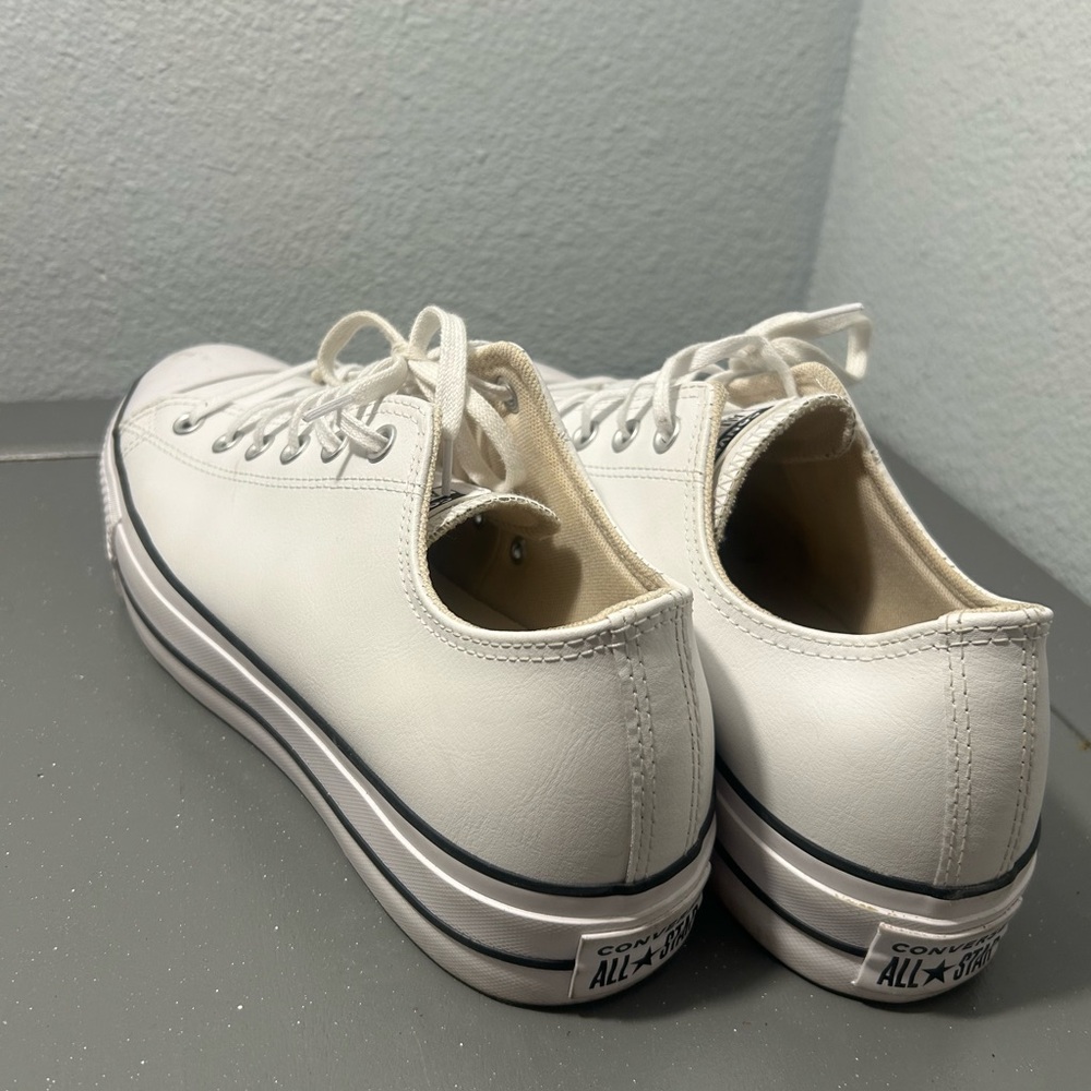 Converse White Platform Low-Top Sneakers - Picture 2 of 5